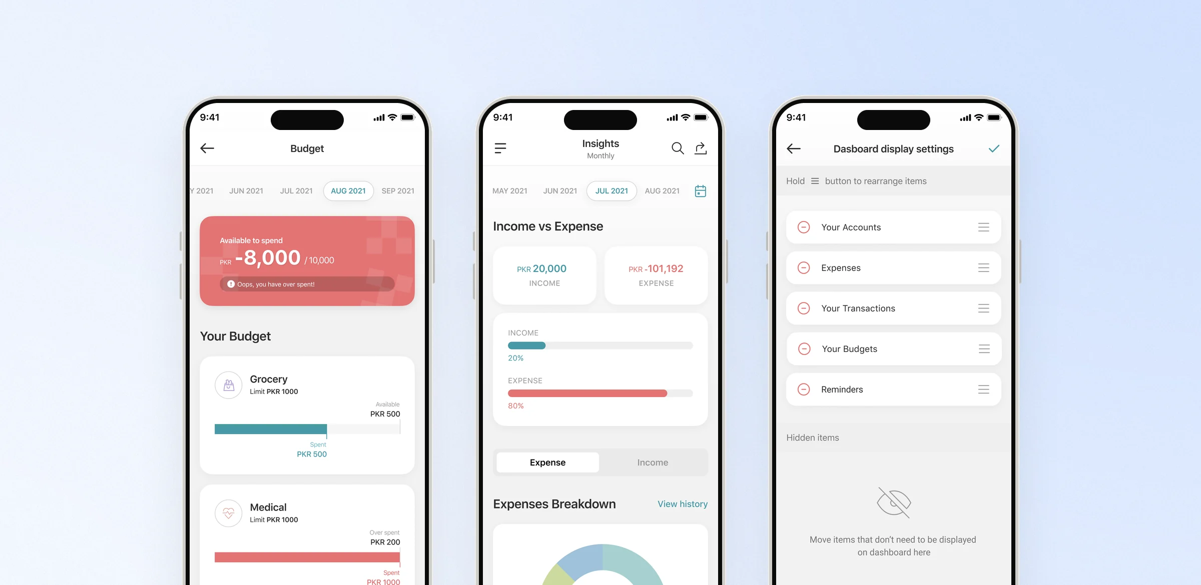 Hysab Kytab interface