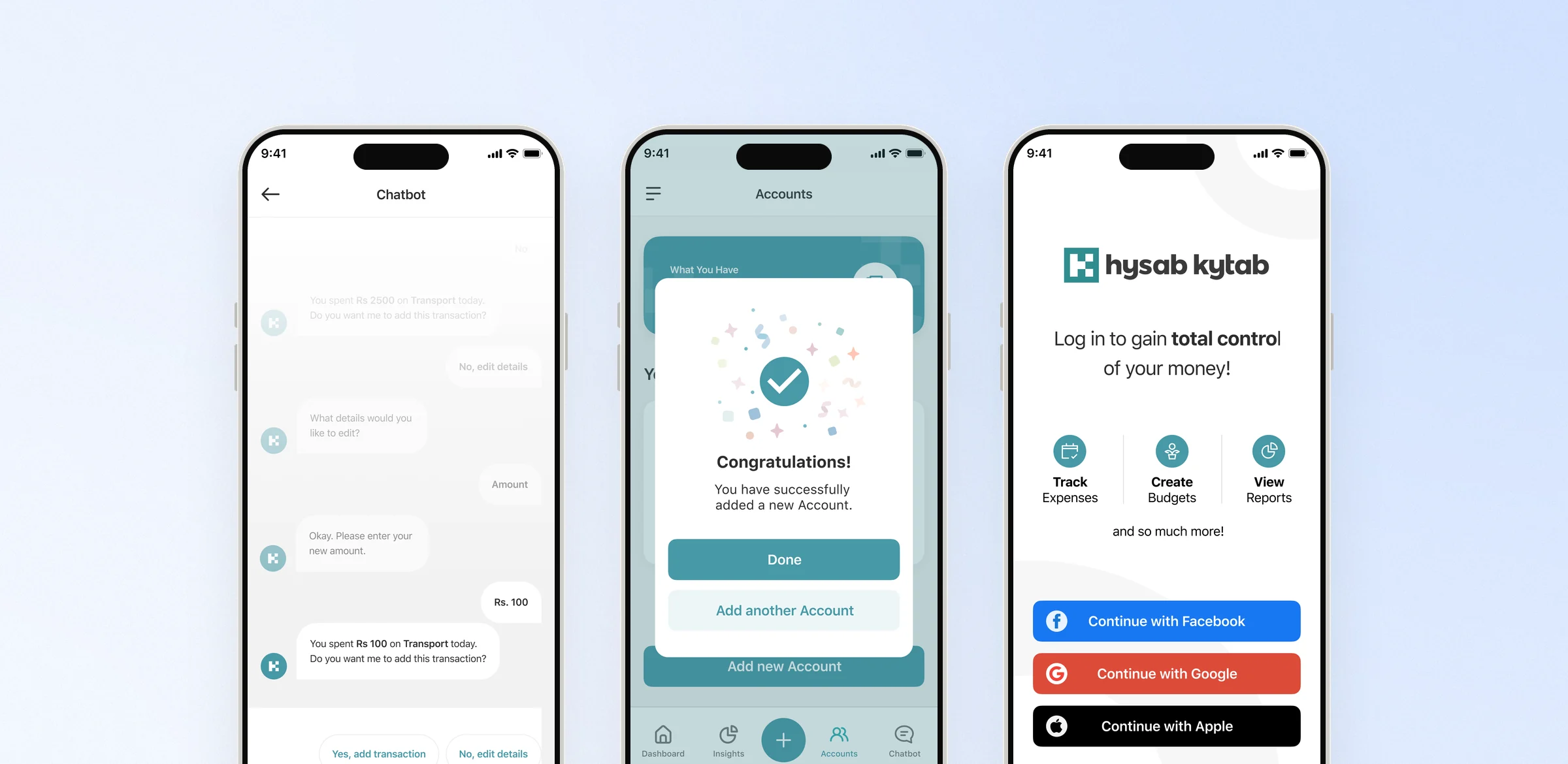Hysab Kytab interface detail