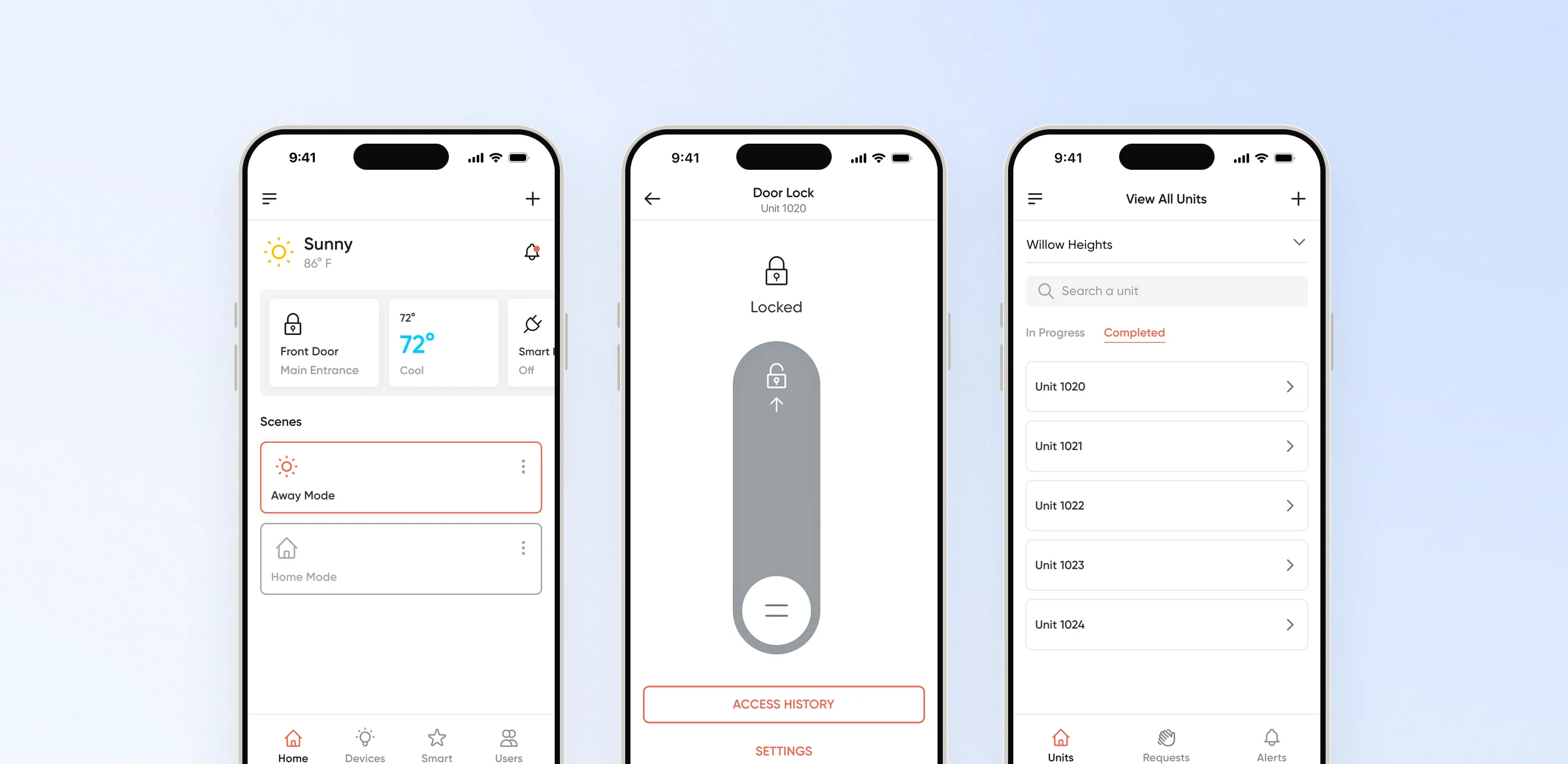 iApartments interface detail