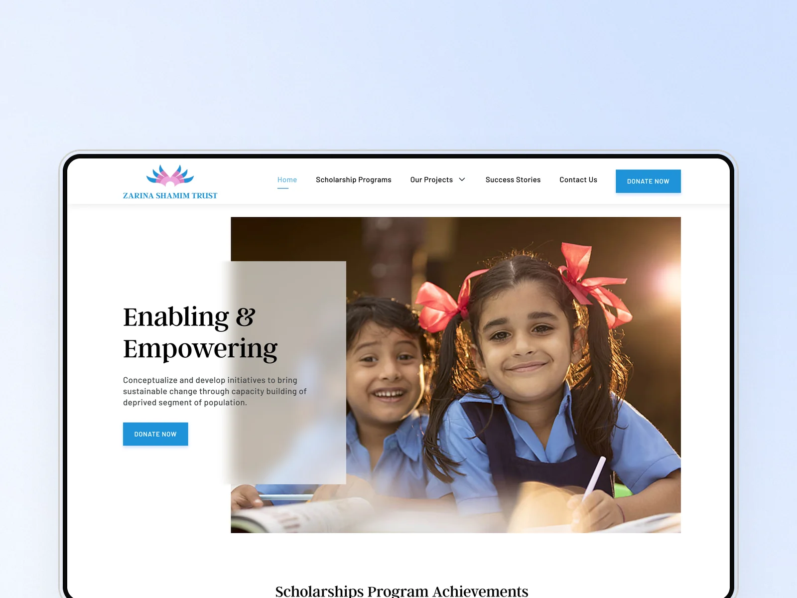 Zarina Shamim Trust case study cover